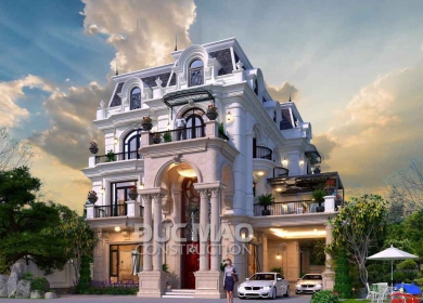 Không Gian Nội Thất Phong Cách Tân Cổ Điển Đẹp" Thực Tế" Của Biệt Thự 4 Tầng 100m2 Tại Đồng Xoài