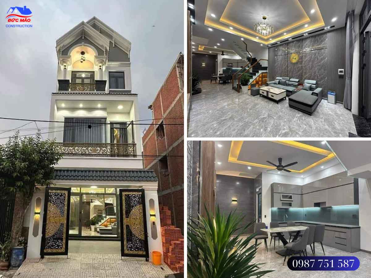 Bàn giao công trình nhà 2 tầng đẹp lung linh gia đình Anh Mỹ ngụ tại Bình Chánh