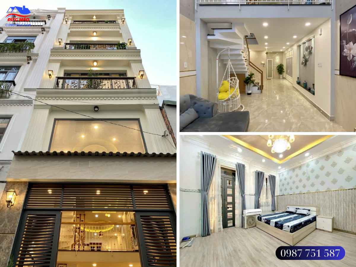 Thi công nhà mặt tiền tân cố điển Anh Tú Quận 10