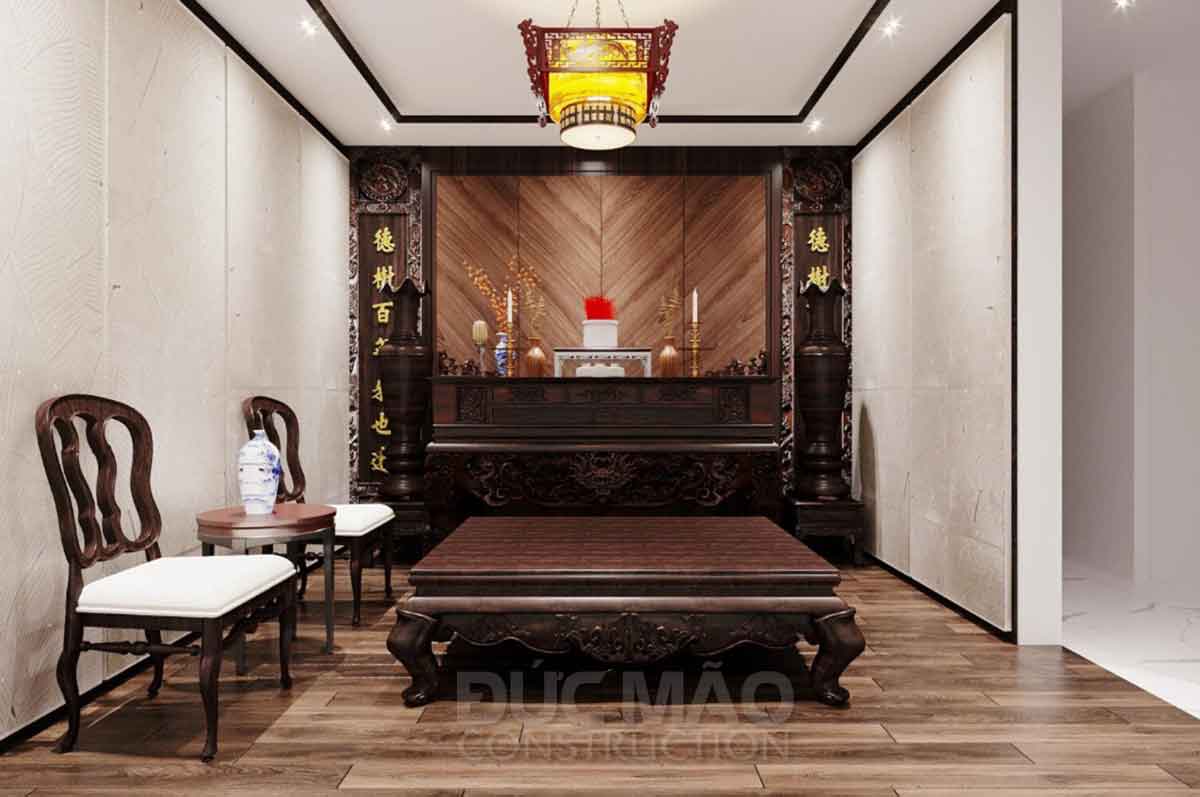 Nhà Biệt Thự Sân Vườn Hiện Đại: Kiến Trúc Tinh Tế, Không Gian Xanh Mát Tại Thanh Hoá - phòng thờ